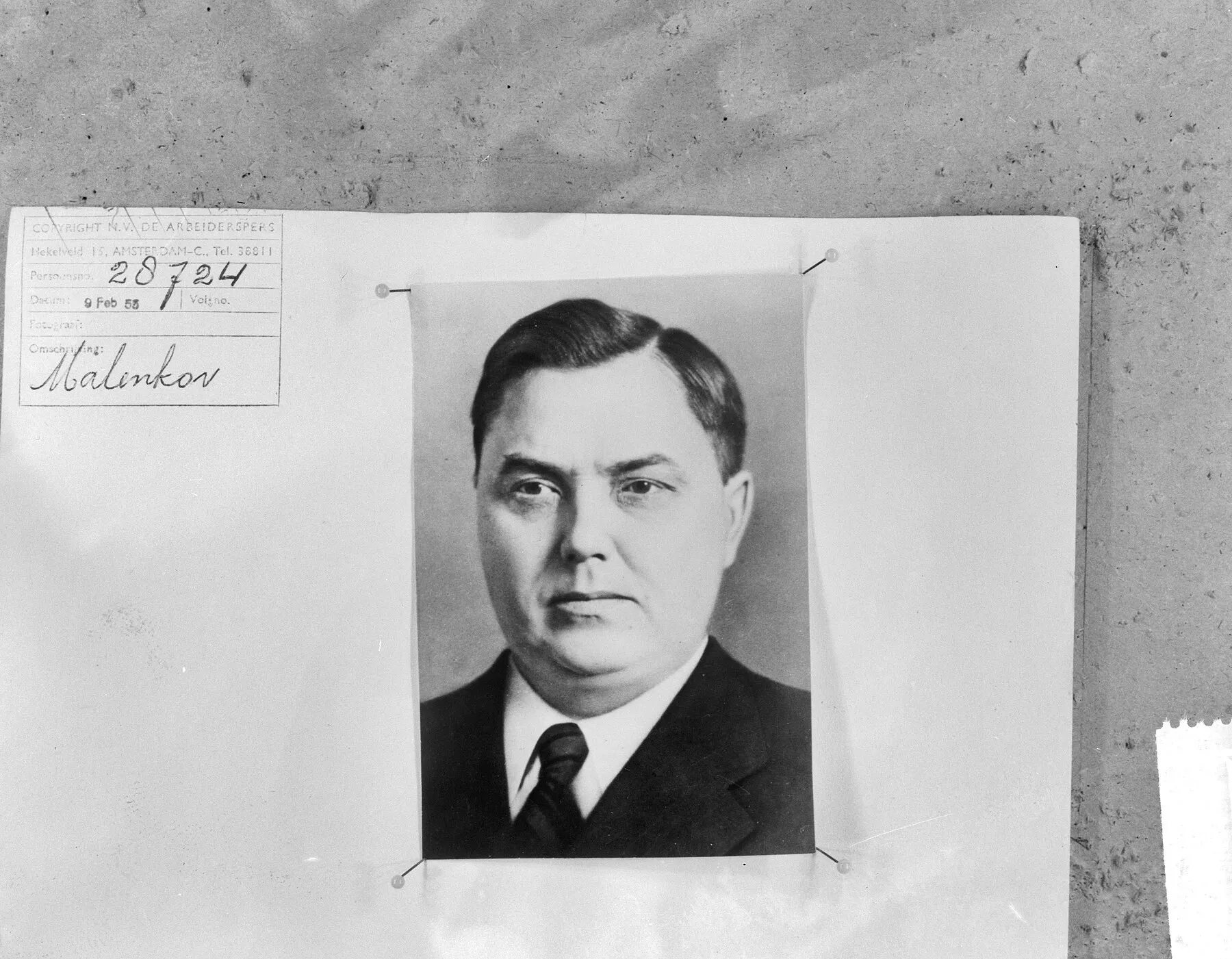 Malenkov, 1953 (Anefo photo archive): the men who opened the system up were its flesh — but they knew the real figures.