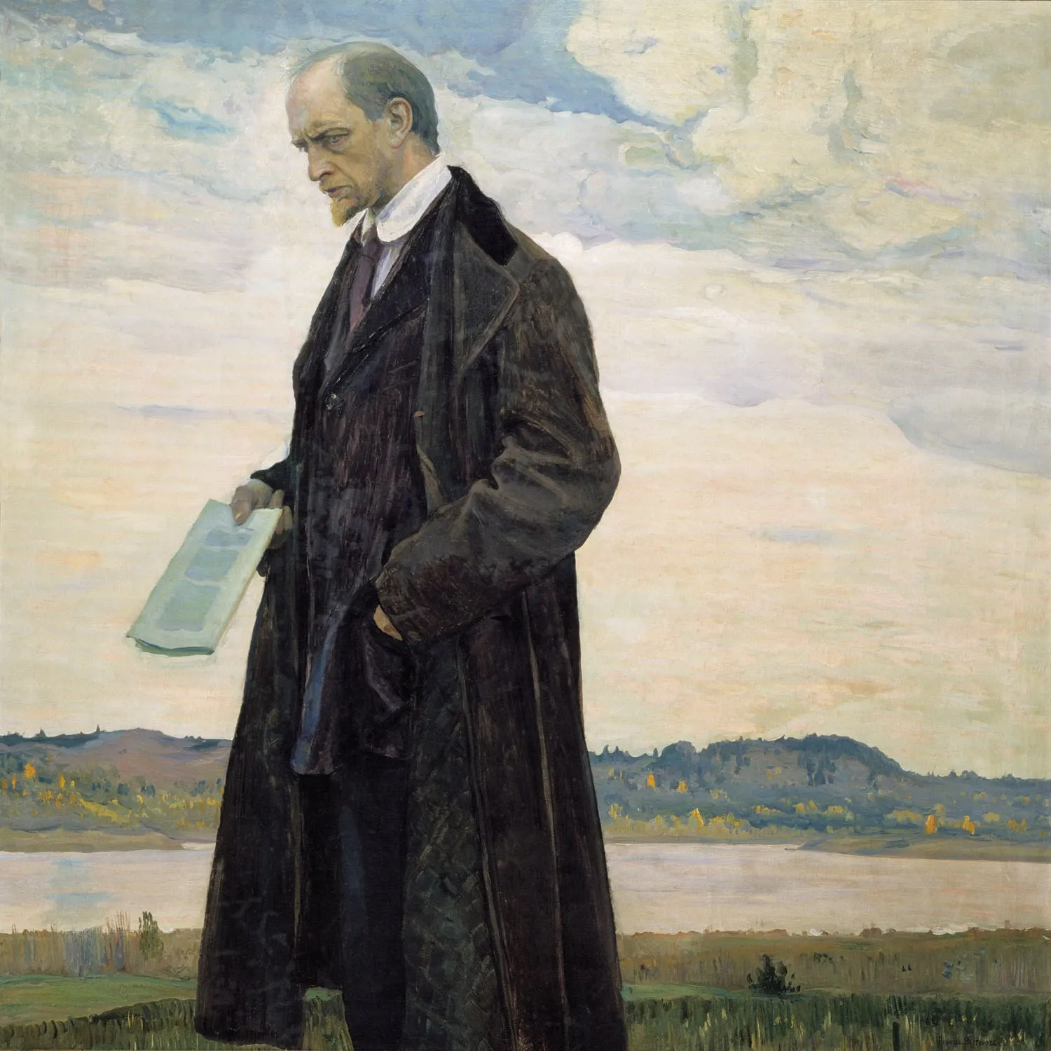 The Thinker: Nesterov’s portrait of Ilyin, 1921–1922 (Russian Museum).