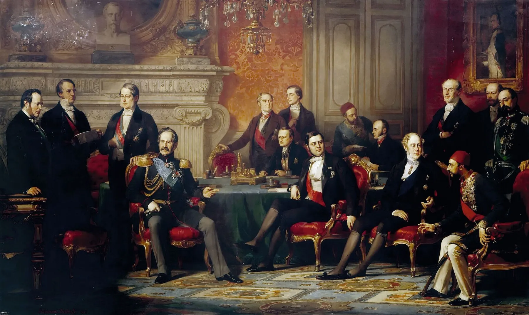 Le congrès de Paris, 1856 (tableau d’É. Dubufe) : la guerre est finie — la Russie de nouveau à la table commune de l’Europe.